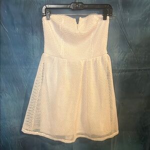Charlotte Russe White Strapless A-line Dress